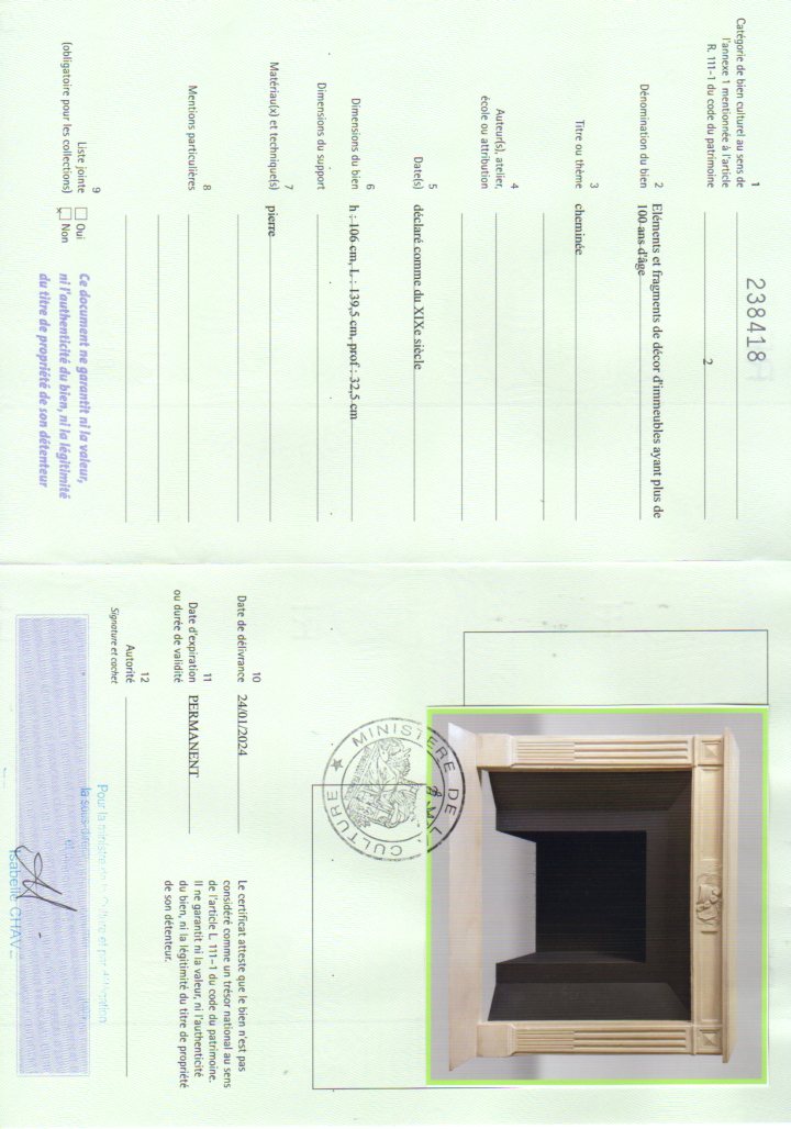 Export certificate