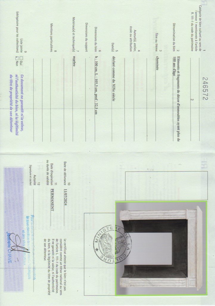 Export certificate