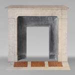 Louis XV style Pompadour mantel in Carrara marble