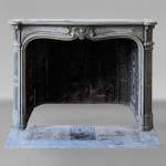 Louis XV period Turquin marble mantel with beautiful shell