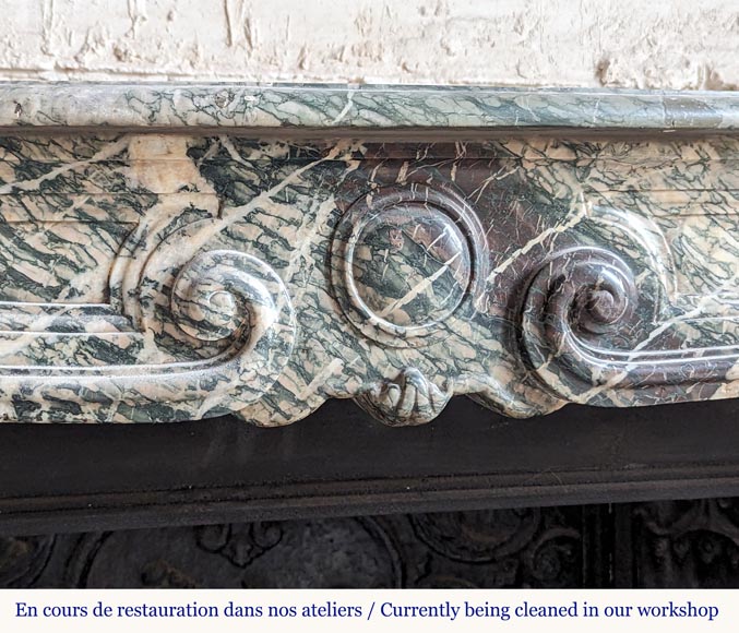 Small Louis XV period mantel in Campan marble-2