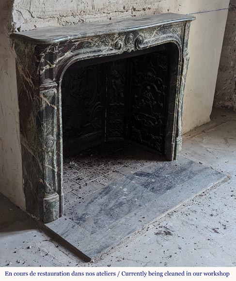 Small Louis XV period mantel in Campan marble-3