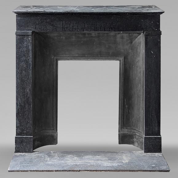 Napoleon III style mantel in black marble-0