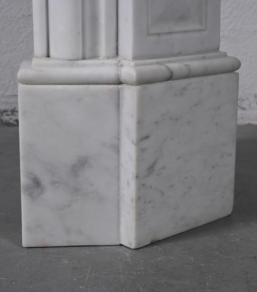 Jules CANTINI, Marseille, Napoleon III style mantel richly carved in Carrara marble-13