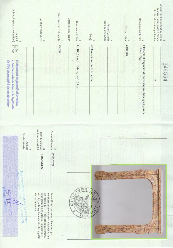 Export certificate