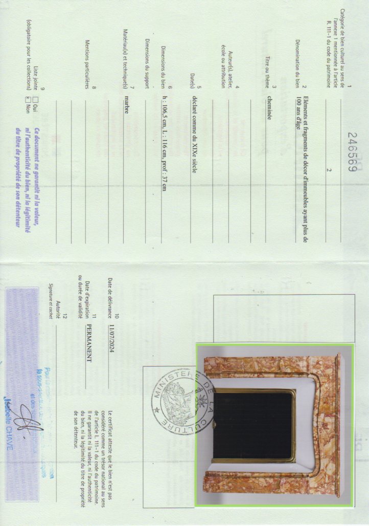 Export certificate