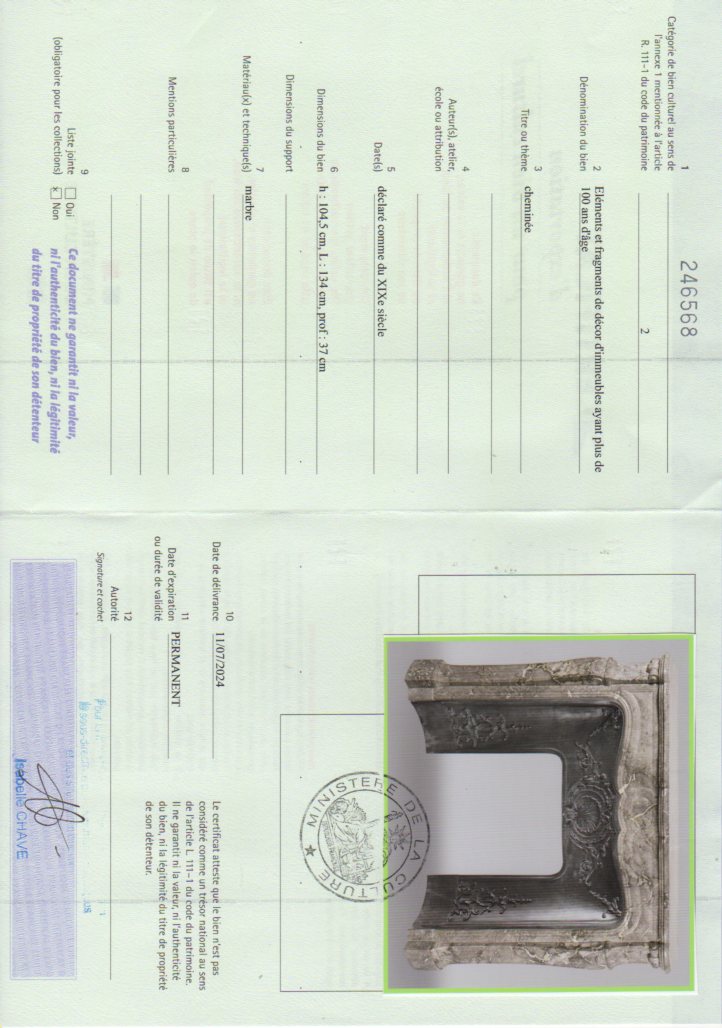 Export certificate