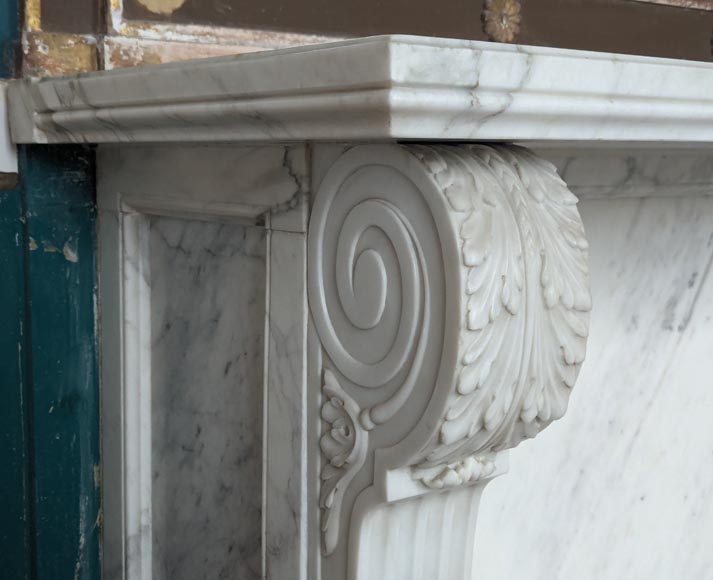 Louis XVI marble console with goat's feet-2