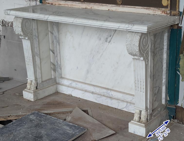 Louis XVI marble console with goat's feet-5