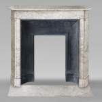 Louis XVI mantel in Carrara marble