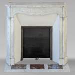 Louis XV style Pompadour mantel in Carrara marble