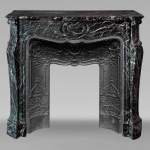 Louis XV style Pompadour mantel in Vert de Mer marble