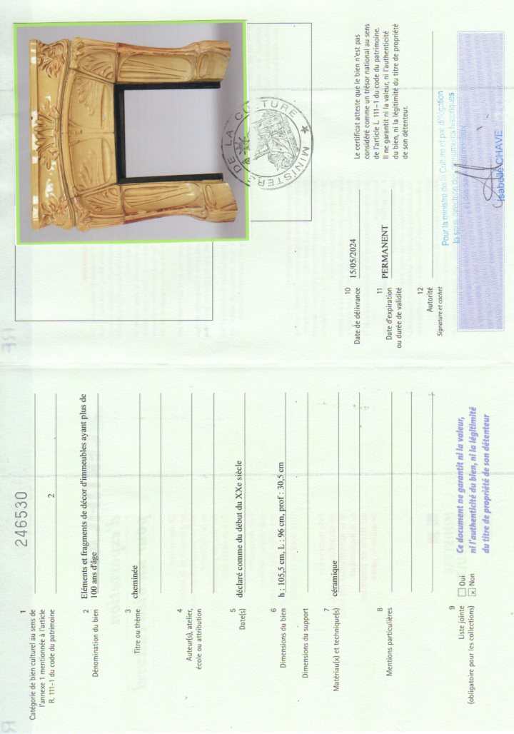 Export certificate