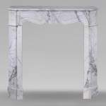 Louis XV style Pompadour mantel in Arabescato marble