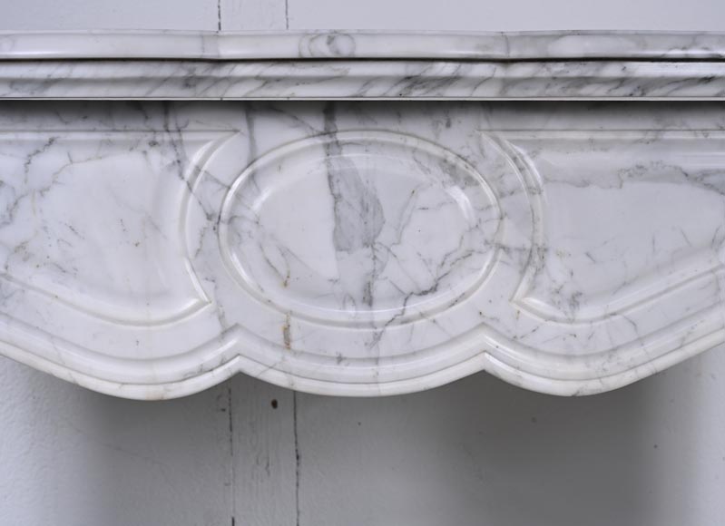 Louis XV style mantel in Arabescato marble-1