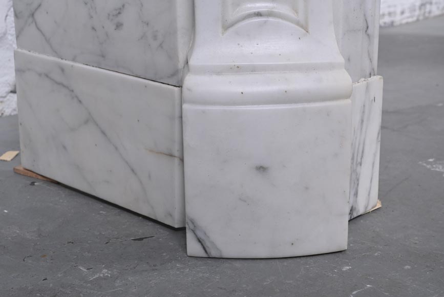 Louis XV style mantel in Arabescato marble-4