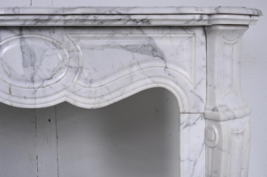 Louis XV style mantel in Arabescato marble-6