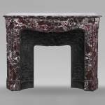 Louis XV style mantel in Levanto marble