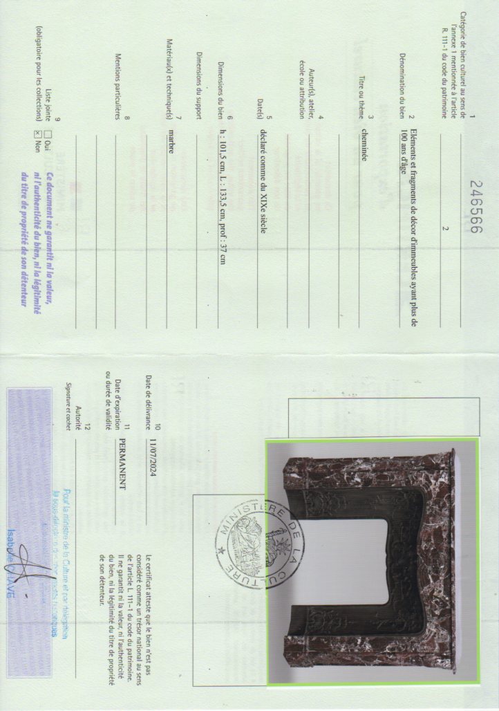 Export certificate