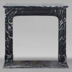 Louis XIV style mantel in Marquina marble