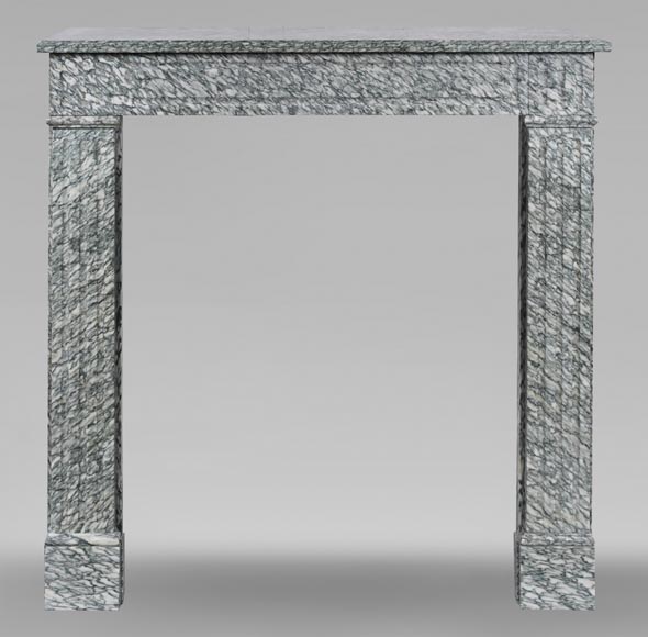 Louis XVI style mantel in Vert d'Estours marble-0