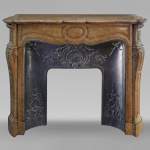 Louis XV style Pompadour mantel in Brocatel marble