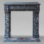 Napoleon III style mantel in Sainte Anne Gris marble