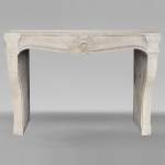 Louis XV style Bourguignonne stone mantel