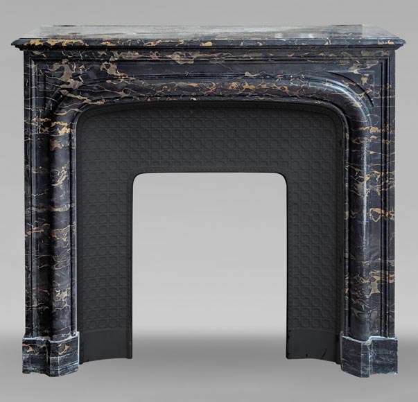 Louis XIV style mantel in Portor marble-0