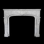 Large Regency-style mantel in veined Carrara marble