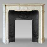 Louis XV style Pompadour mantel in Carrara marble