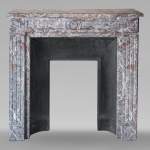 Louis XVI style mantel in Royal Red marble