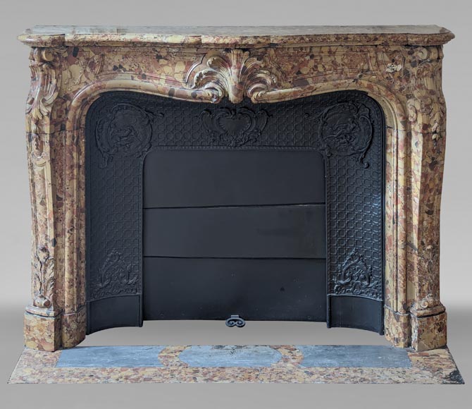 Louis XV style mantel in Aleppo Breche-0