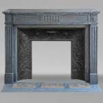 Louis XVI mantel in Turquin marble with curved flutes