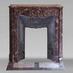 Louis XV style Pompadour mantel in Levanto marble