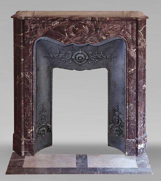 Louis XV style Pompadour mantel in Levanto marble-0