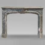 Regence style mantel carved in green Campan marble