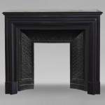 Louis XIV style mantel in fine black marble