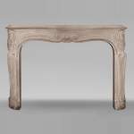 Louis XV style stone mantel