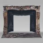 Louis XV style mantel in pink marble