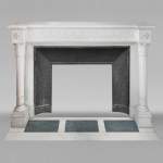 Large Louis XVI-style mantel with Corinthian columns