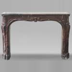 Louis XV period fireplace in Griotte marble
