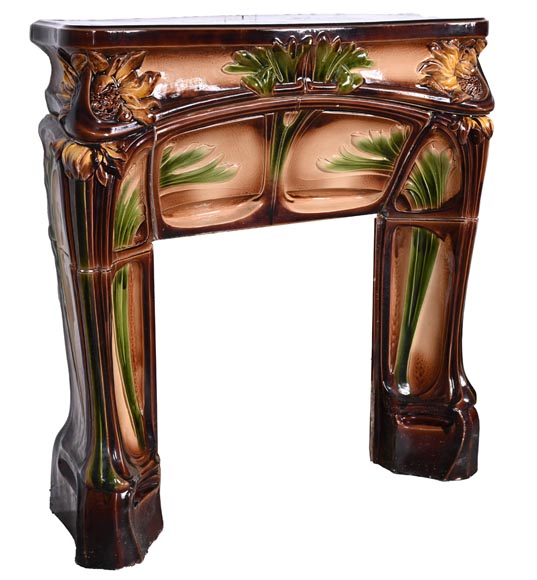 Art Nouveau Ceramic Fireplace with Sunflowers – MANUFACTURE DE VITRY-LE-FRANÇOIS-6