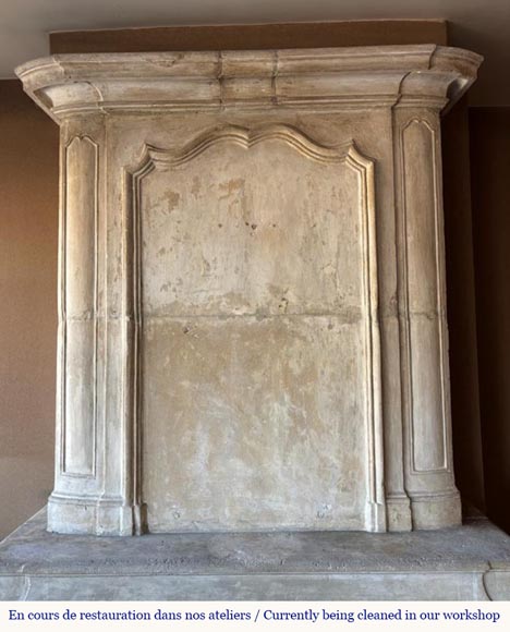 Stone fireplace with overmantel, after Viollet-le-Duc-1