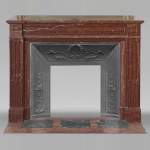 Louis XVI style fireplace in antique red marble