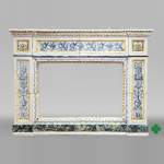 Louis XVI-style faience mantelpiece, Italian work, late 19th century