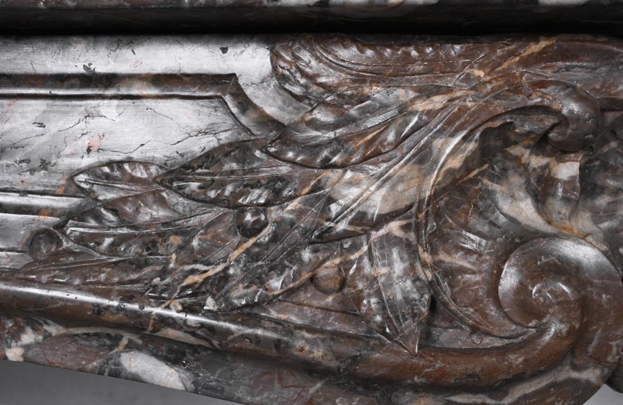 Louis XV period fireplace in red Rance marble-3