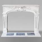 Regency style fireplace in half-statuary marble