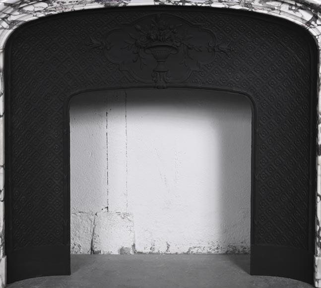 Regency style fireplace in purple breccia marble Regency style fireplace in purple breccia marble-9