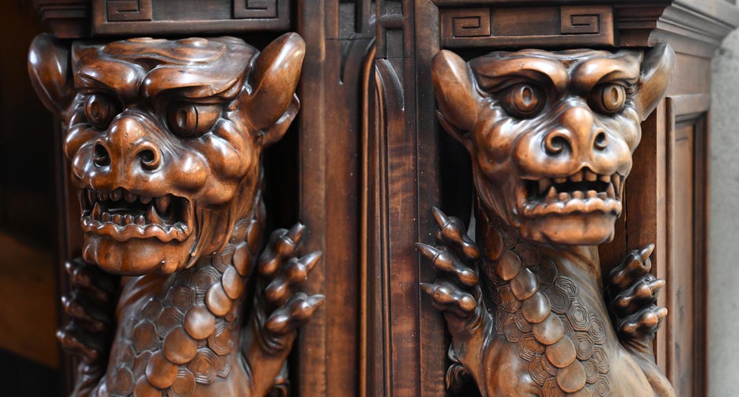 Gabriel VIARDOT – Japonist carved wooden fireplace, circa 1880 Gabriel VIARDOT – Japonist carved wooden fireplace, circa 1880-10